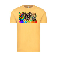 Vintage Mustard peace love  coffee Vintage Tee - Zillion Design Studio