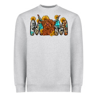 Heather Grey mom cow Heavyweight Sweatshirt - Zillion Design Studio
