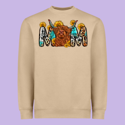 Mom Cow Heavyweight Sweatshirt Designed By Zillion Design Studio