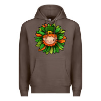 Coffee St. Patricks Sunflower With Dwarf Premium Hoodie - BundleAndBundleShop