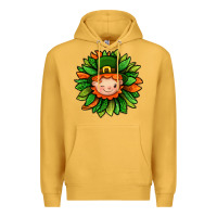 Mustard St. Patricks Sunflower With Dwarf Premium Hoodie - BundleAndBundleShop