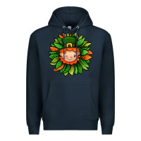 Navy St. Patricks Sunflower With Dwarf Premium Hoodie - BundleAndBundleShop