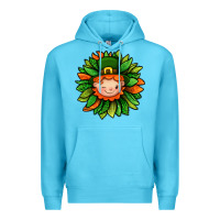Ocean Blue St. Patricks Sunflower With Dwarf Premium Hoodie - BundleAndBundleShop