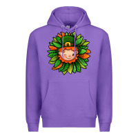 Purple St. Patricks Sunflower With Dwarf Premium Hoodie - BundleAndBundleShop