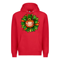 Red St. Patricks Sunflower With Dwarf Premium Hoodie - BundleAndBundleShop