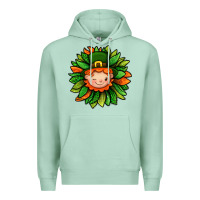 Seafoam St. Patricks Sunflower With Dwarf Premium Hoodie - BundleAndBundleShop
