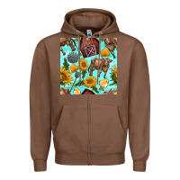 Chestnut farm seamless pattern Zipper Hoodie - BundleAndBundleShop