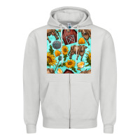 Dove Grey farm seamless pattern Zipper Hoodie - BundleAndBundleShop