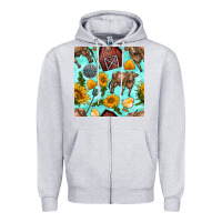 Farm Seamless Pattern Zipper Hoodie | Teevron