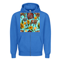 True Royal farm seamless pattern Zipper Hoodie - BundleAndBundleShop