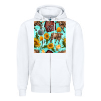 White farm seamless pattern Zipper Hoodie - BundleAndBundleShop