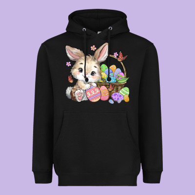 Easter Bunny Heavyweight Hoodie Designed By Maliassmallbusiness