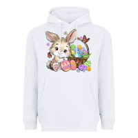 White easter bunny Heavyweight Hoodie - MaliasSmallBusiness