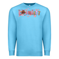 Ocean Blue carhartt cow valentines day Premium Sweatshirt - MaliasSmallBusiness