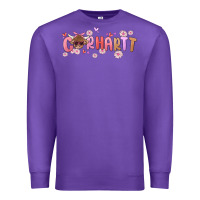 Purple carhartt cow valentines day Premium Sweatshirt - MaliasSmallBusiness