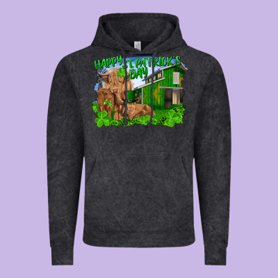 Vintage Hoodie Happy st. patrick's day cattle and calfs