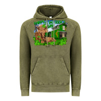 Vintage Olive Happy st. patrick's day cattle and calfs Vintage Hoodie - RanaPortraitStore