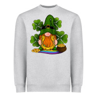 Heather Grey st patricks day gnomes shamrock gold horseshoes rainbow Heavyweight Sweatshirt - RanaPortraitStore