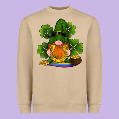 St Patricks Day Gnomes Shamrock Gold Horseshoes Rainbow Heavyweight Sweatshirt Designed By Ranaportraitstore