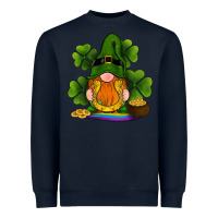 Navy st patricks day gnomes shamrock gold horseshoes rainbow Heavyweight Sweatshirt - RanaPortraitStore