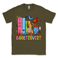 Army Green booktrovert Classic Tee - JahusDesignShop