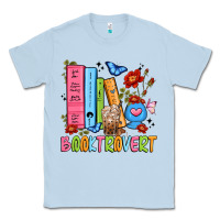Dusty Blue booktrovert Classic Tee - JahusDesignShop