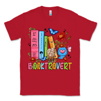 Red booktrovert Classic Tee - JahusDesignShop