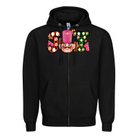 Black Christmas joy snacks and nutcracker cookies ado Zipper Hoodie - AdoDesignShop