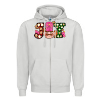 Dove Grey Christmas joy snacks and nutcracker cookies ado Zipper Hoodie - AdoDesignShop