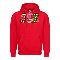 Red Christmas joy snacks and nutcracker cookies ado Zipper Hoodie - AdoDesignShop
