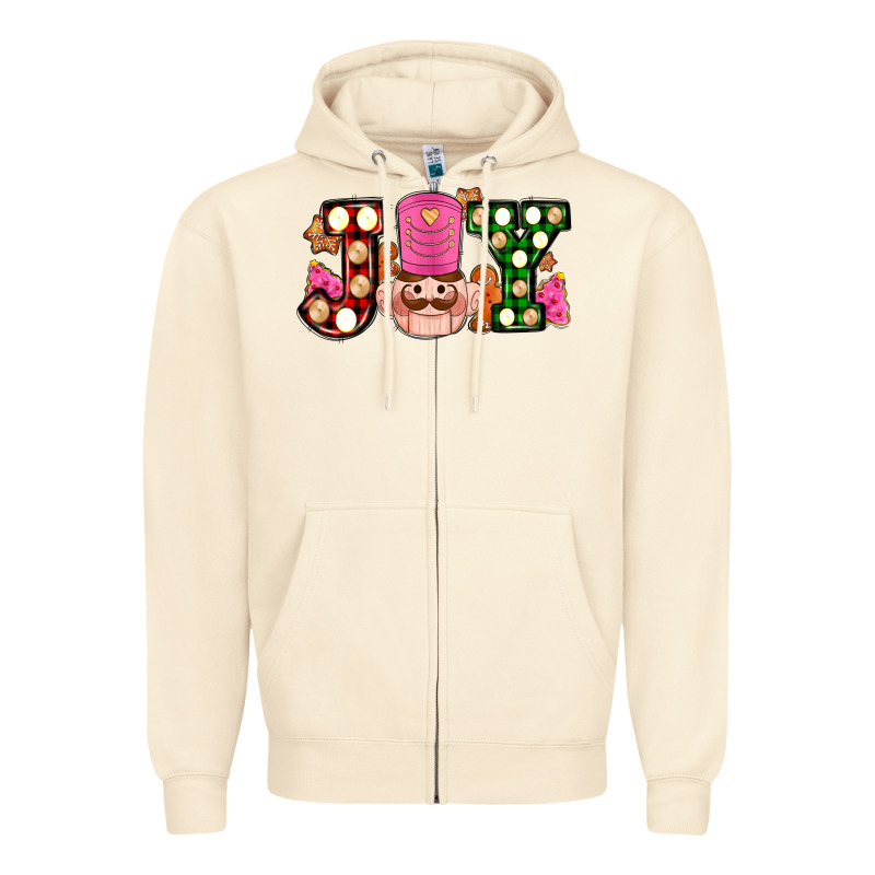 Christmas Joy Snacks And Nutcracker Cookies Ado Zipper Hoodie by AdoDesignShop | Teevron
