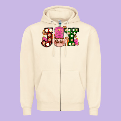 Christmas Joy Snacks And Nutcracker Cookies Ado Zipper Hoodie Designed By Adodesignshop