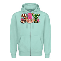 Seafoam Christmas joy snacks and nutcracker cookies ado Zipper Hoodie - AdoDesignShop