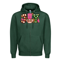Sports Green Christmas joy snacks and nutcracker cookies ado Zipper Hoodie - AdoDesignShop