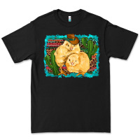Black western cowboy chicks cactus coop animals  leopard serape turquoise Premium Tee - Artiststas