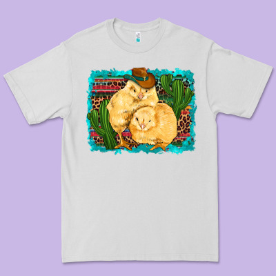 Western Cowboy Chicks Cactus Coop Animals  Leopard Serape Turquoise Premium Tee Designed By Artiststas