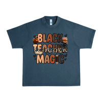 Midnight Navy Black Teacher magic juneteenth Urban Heavy Tee - Zillion Design Studio