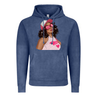 Vintage Denim pink sunglasses afro black girl Vintage Hoodie - texasbilliewilder
