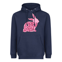 Navy happy easter rabbit Heavyweight Hoodie - MaliasSmallBusiness