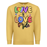Antique Gold love is love pride Premium Sweatshirt - MaliasSmallBusiness