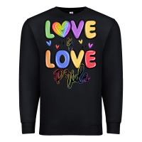 Black love is love pride Premium Sweatshirt - MaliasSmallBusiness