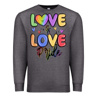 Charcoal Heather love is love pride Premium Sweatshirt - MaliasSmallBusiness