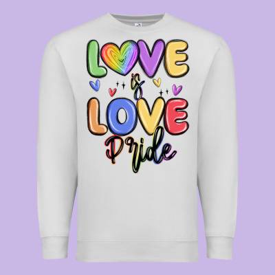 Love Is Love Pride Premium Sweatshirt Designed By Maliassmallbusiness