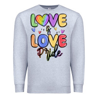 Heather Grey love is love pride Premium Sweatshirt - MaliasSmallBusiness