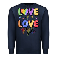 Navy love is love pride Premium Sweatshirt - MaliasSmallBusiness