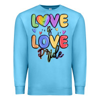 Ocean Blue love is love pride Premium Sweatshirt - MaliasSmallBusiness