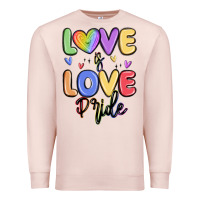 Pale Pink love is love pride Premium Sweatshirt - MaliasSmallBusiness