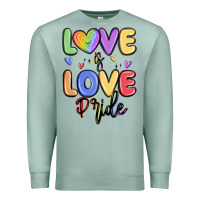 Seafoam love is love pride Premium Sweatshirt - MaliasSmallBusiness