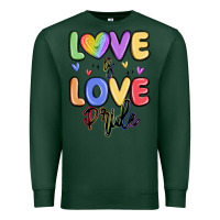 Sports Green love is love pride Premium Sweatshirt - MaliasSmallBusiness