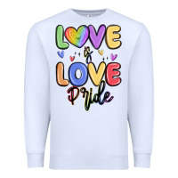 White love is love pride Premium Sweatshirt - MaliasSmallBusiness